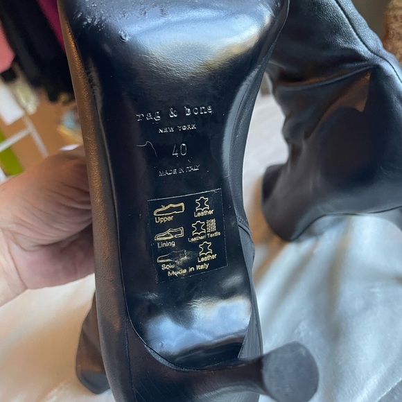 Rag & Bone Sleek Black Heeled Boots - Picture 8 of 11